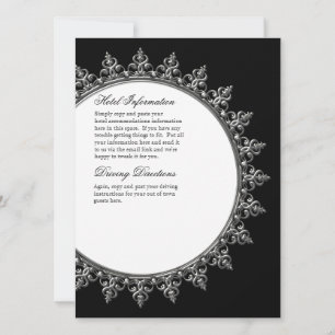 Information Insert - Classic Baroque Swirl Circle Invitation