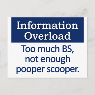 Information Overload Definition Postcard
