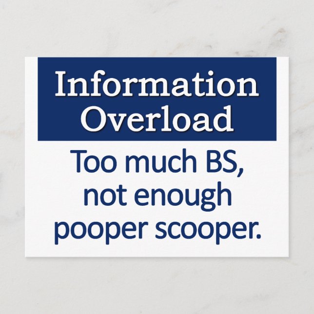 Information Overload Definition Postcard (Front)