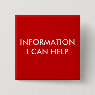 INFORMATION PINBACK BUTTON