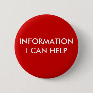 INFORMATION PINBACK BUTTON