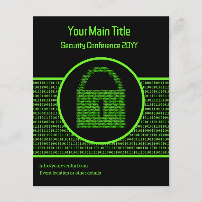 Information Security & Cyber Intelligence Event Flyer (Front)