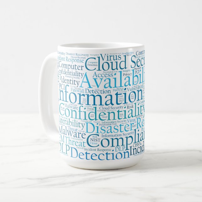 Information Security Word Cloud Mug (Front Left)