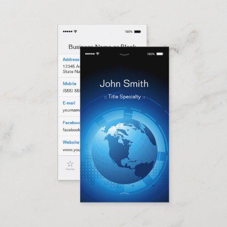 Information Technology - Cool Iphone Ios Design Business Card