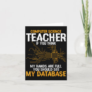 Information Technology Database Computer Science T Card