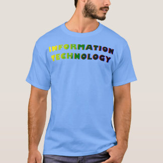 Information Technology Degree ShinyGlitchy Text T-Shirt