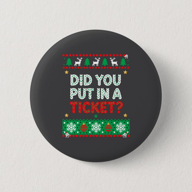 Information Technology Funny Christmas Computer Te Button (Front)