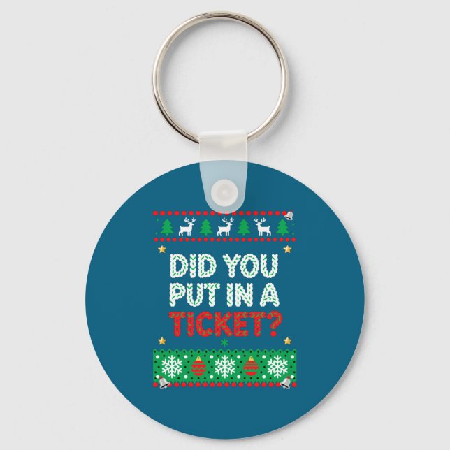 Information Technology Funny Christmas Computer Te Keychain (Front)