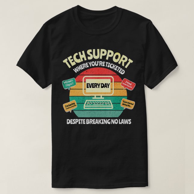 Information Technology IT Department Funny Tech Su T-Shirt (Design Front)