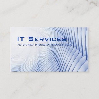 Information Technology Services Business Card by Simply_Paper at Zazzle