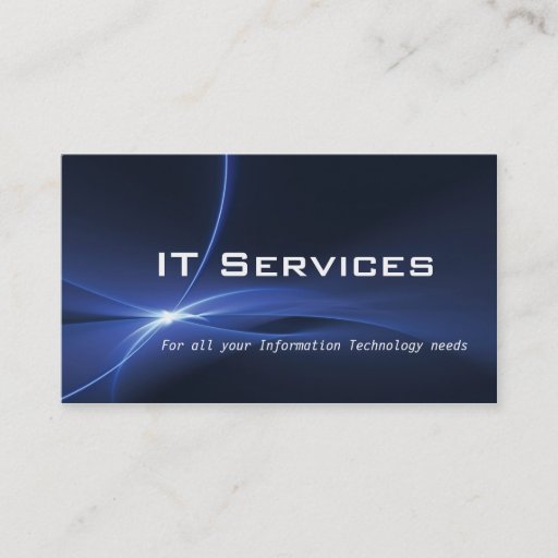 Customizable Information Technology Services Business Card