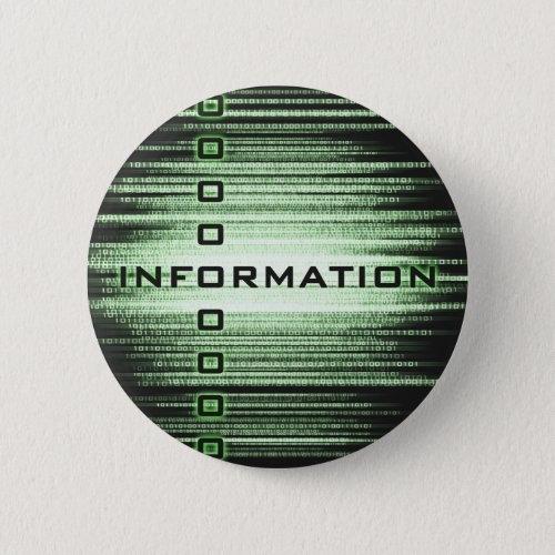 Information Text Design Pinback Button