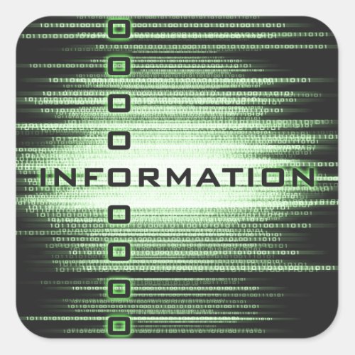 Information Text Design Square Sticker