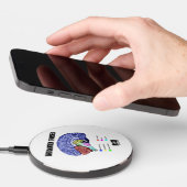 Information Transfer Inside Brain Anatomy Humor Wireless Charger (Hand)