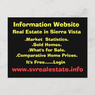 Information Website, Real Estate in Sierra Vist... Postcard
