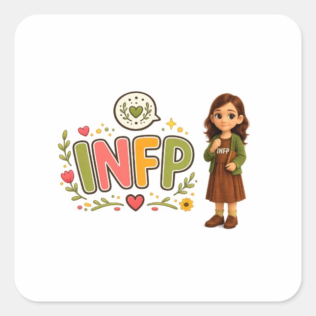 INFP — The Creative Dreamer Square Sticker (Front)