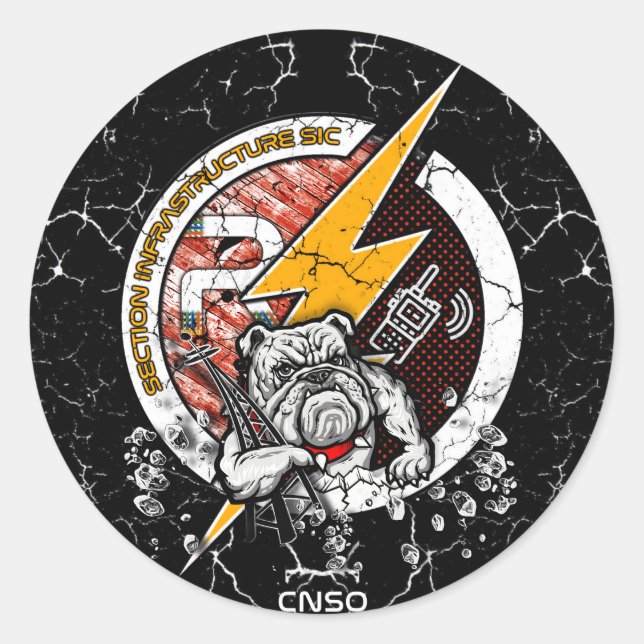 INFRA AUTOCOLLANT CLASSIC ROUND STICKER (Front)