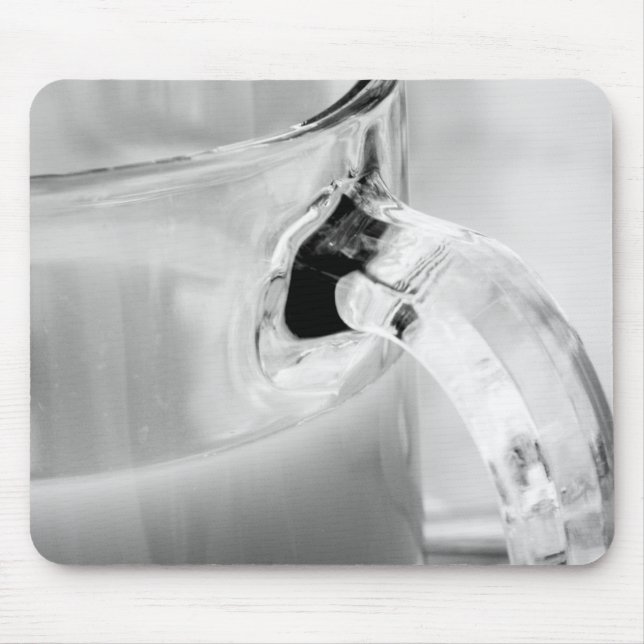 Infrared, Black & White,cup, glass, coffee, Mouse Pad (Front)