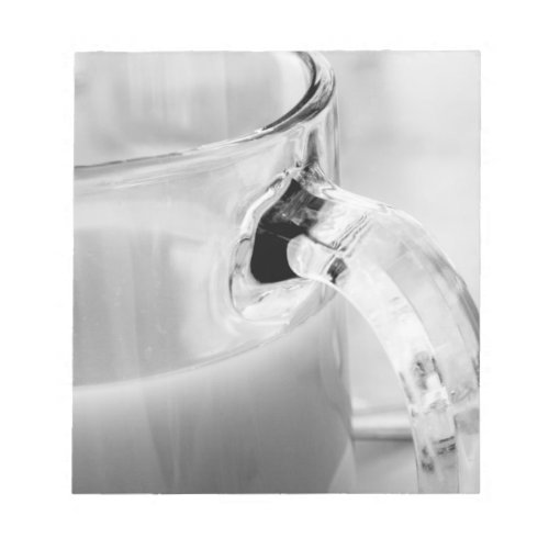 Infrared Black  Whitecup glass coffee Notepad