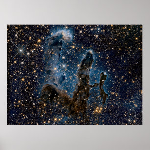 Infrared Eagle Nebula Pillars of creation Poster