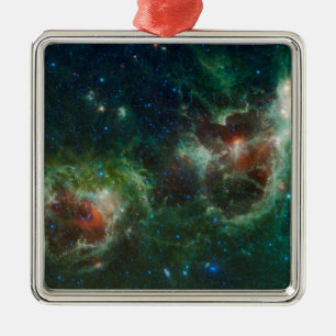 Infrared mosaic of the Heart and Soul nebulae Metal Ornament