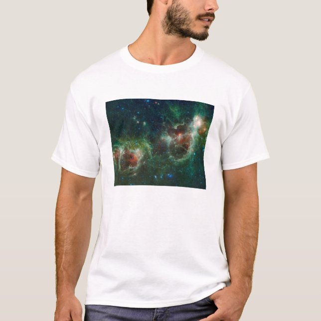 Infrared mosaic of the Heart and Soul nebulae T-Shirt (Front)