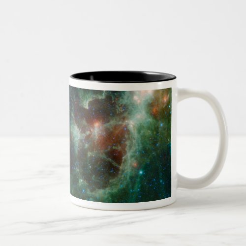 Infrared mosaic of the Heart and Soul nebulae Two_Tone Coffee Mug