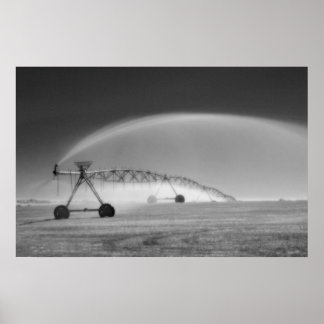 infrared pivot sprinkler east of loveland colorado poster