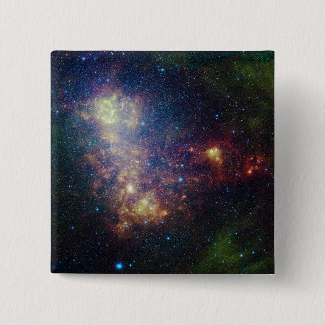 Infrared portrait revealing the stars and dust pinback button (Front)