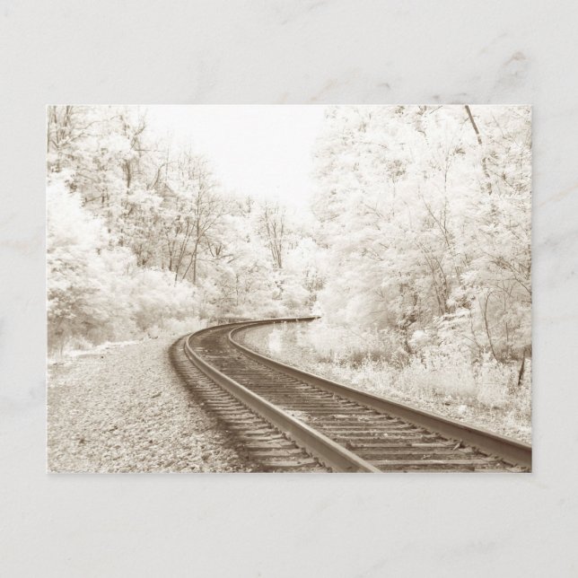 Infrared Railroad tracks Postcard (Front)