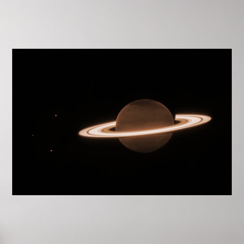 Infrared Saturn  JWST Poster