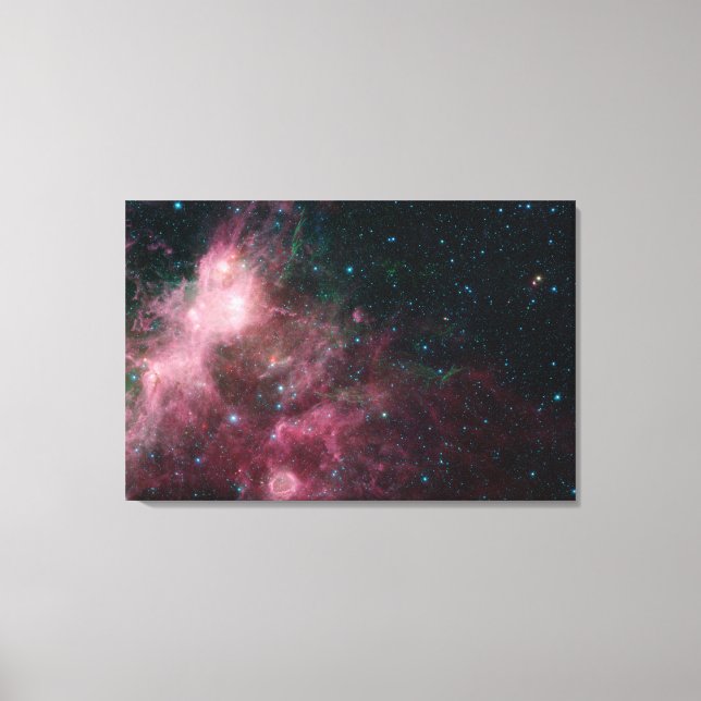 Infrared View Showing The Birth And Death Of Stars Canvas Print (Front)
