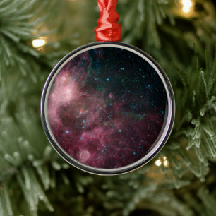 Infrared View Showing The Birth And Death Of Stars Metal Ornament