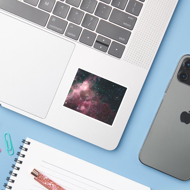 Infrared View Showing The Birth And Death Of Stars Sticker (Laptop w/ iPhone)