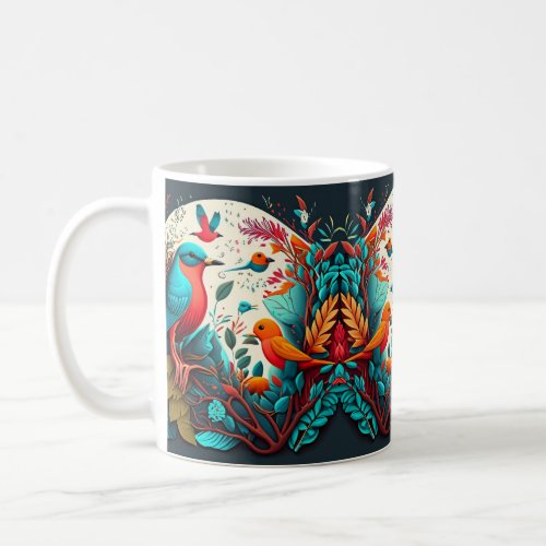 Infuse Your Mornings with Birds and Natures Charm Coffee Mug