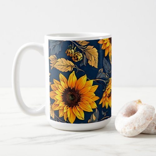 Infuse Your Mornings with Sunflowers Artwork Coffee Mug