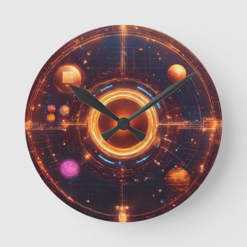 Infuse Your Space with Modern Artistry Round Clock