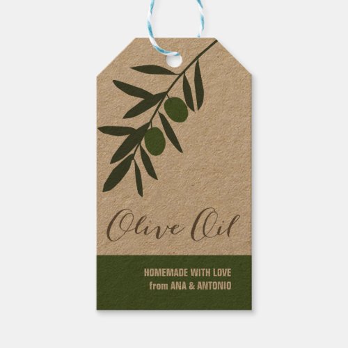 Infused Olive Oil Gift Tag favor tag Gift Tags