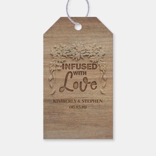 Infused With Love Rustic Wedding Gift Tags