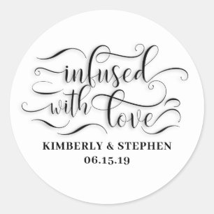 Infused With Love Wedding Classic Round Sticker