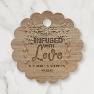Infused With Love Wedding Favor Tags