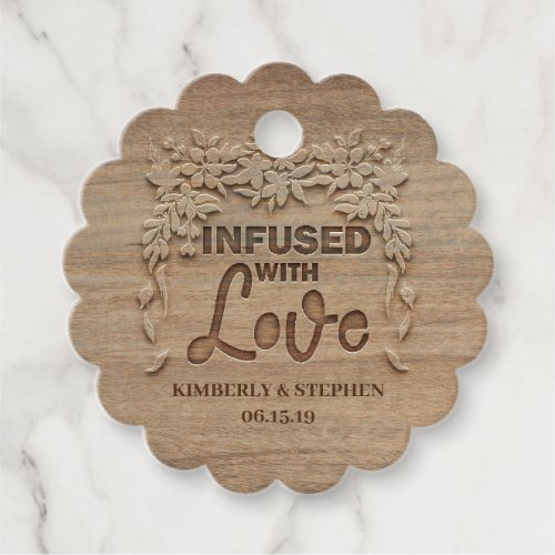 Infused With Love Wedding Favor Tags