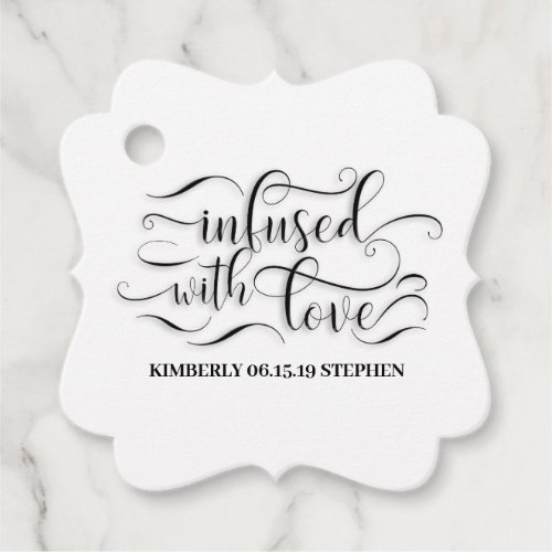 Infused With Love Wedding Favor Tags