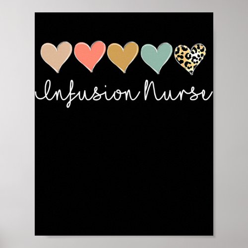 Infusion Nurse Leopard Certified Registered Nurse Poster