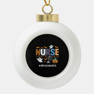 Infusion Nurse Nursing Stethoscope Halloween Essen Ceramic Ball Christmas Ornament