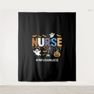 Infusion Nurse Nursing Stethoscope Halloween Essen Tapestry