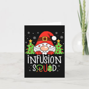 Infusion Nurse Squad Santa Stethoscope Nurse Chris Card