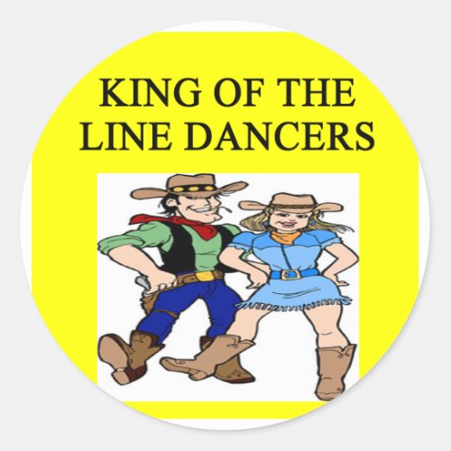 ing of line dancing classic round sticker