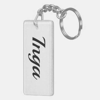 Inga black white keychain