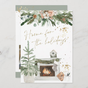 INGE Cozy Fireplace Scandinavian Christmas Card